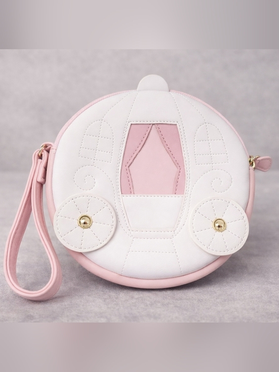 Betsey Johnson Handbags - Betsey Johnson Pink Carriage Wristlet Pouch Luv Betsey Rare Novelty Bag